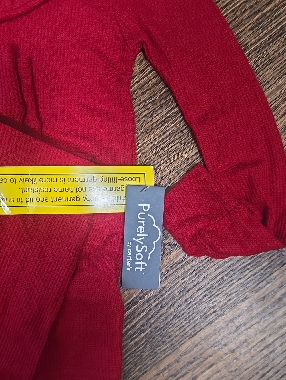 Nwt Carters Red Long-Sleeve Thermal Top and Leggings Set - Picture 3 of 3